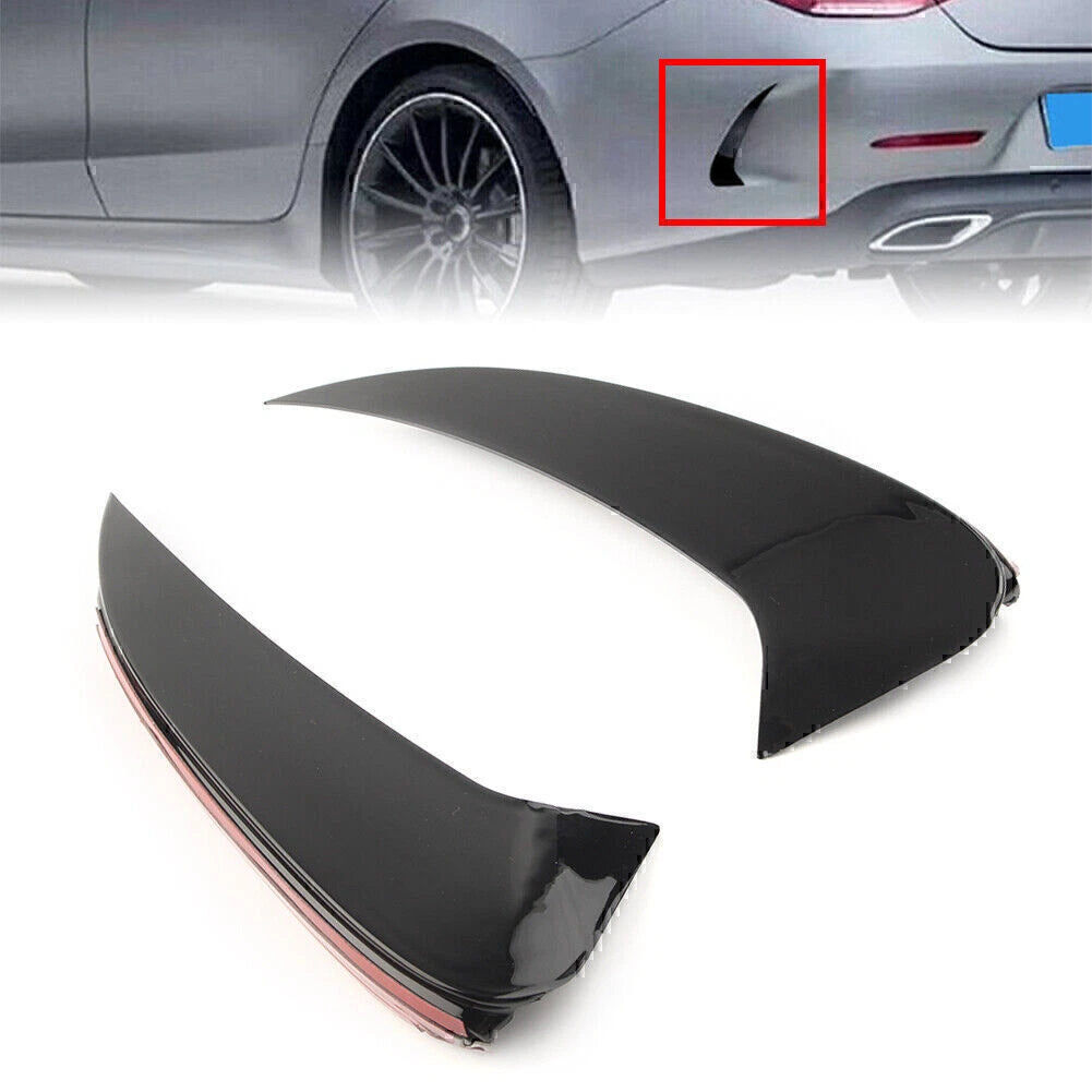 Rear Bumper Splitters for Mercedes C257 CLS450 CLS53AMG (2018–2020) Black