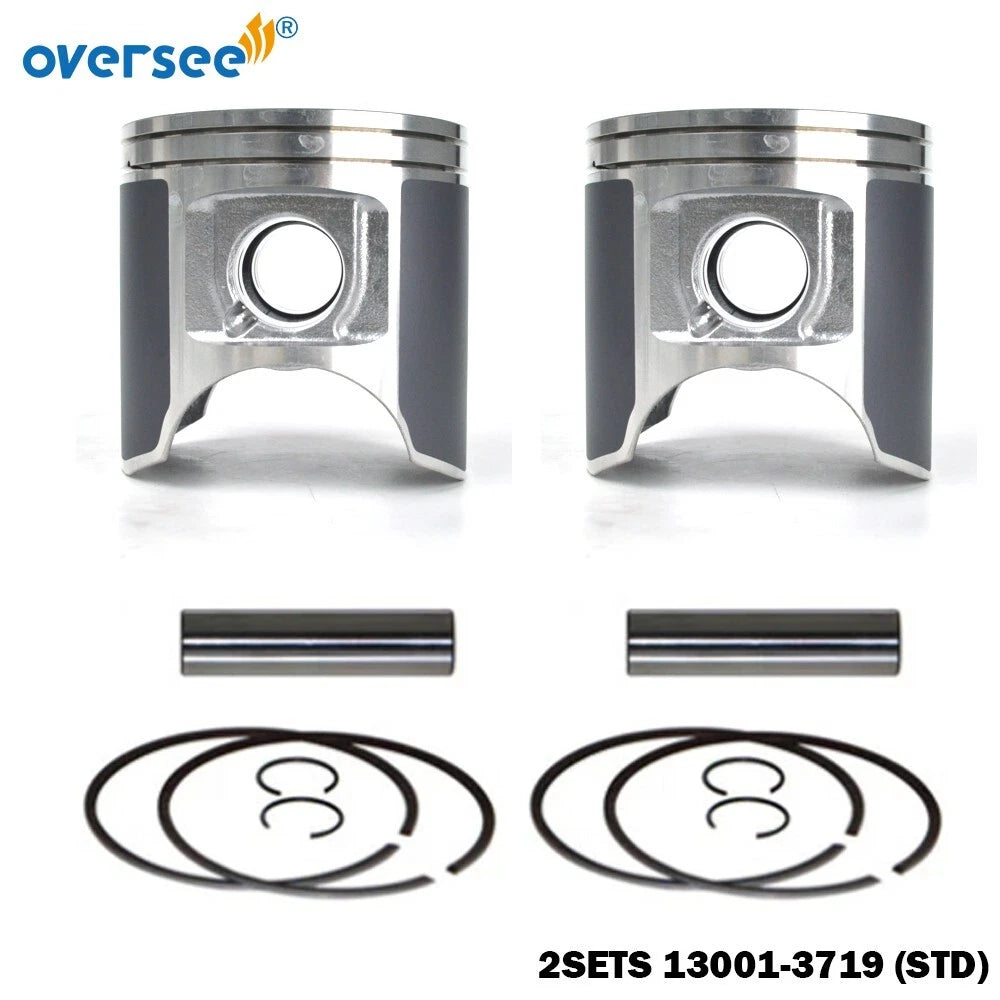 Set of 2 Piston & Ring Kit STD 13001-3719 for Kawasaki 750/1100 STX ZXI (1993–2006)