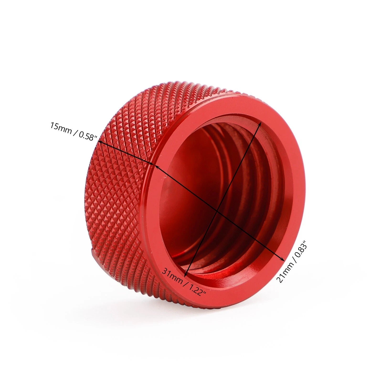 CNC Red Coolant Reservoir Cap for Ducati Hypermotard 821 939 950 SP (2013–2023)