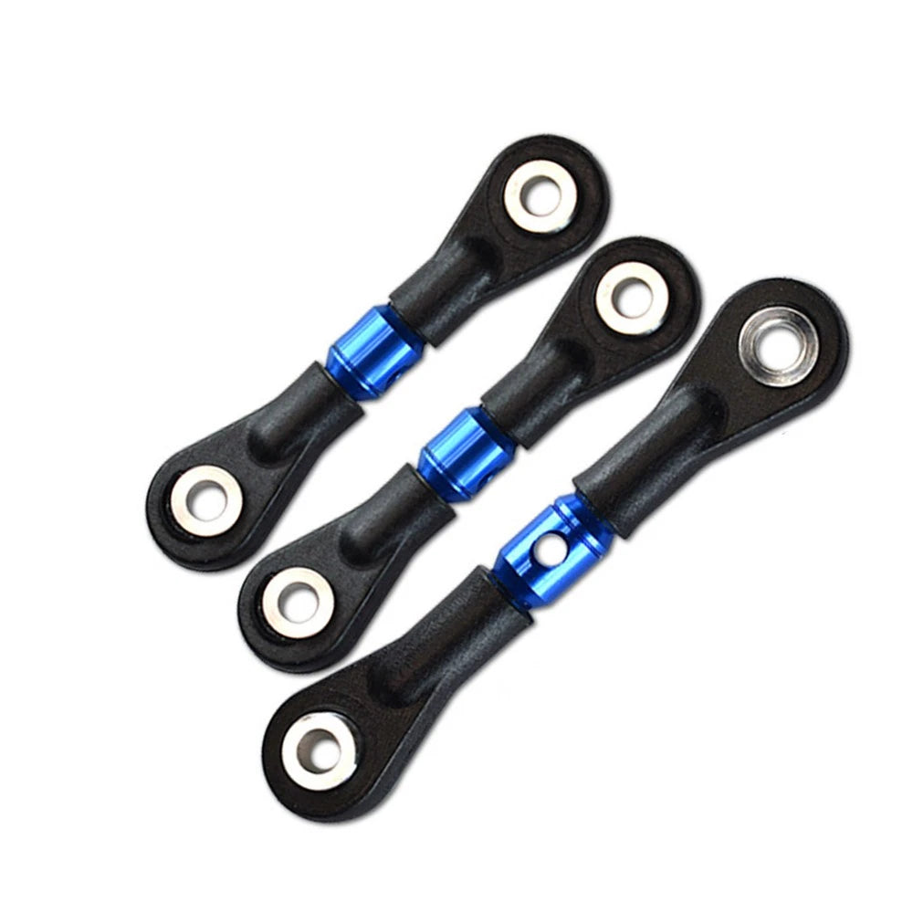 3 Adjustable Aluminum Steering Link Tie Rods for Tamiya TT-02 (2015–2023)