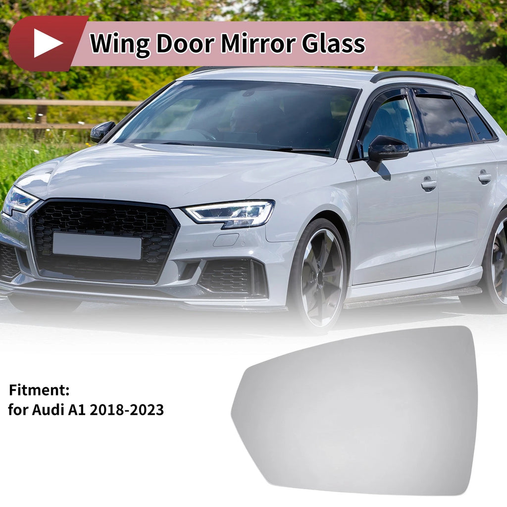 Left Side Wing Mirror Glass Replacement for Audi A1 (2018–2023)