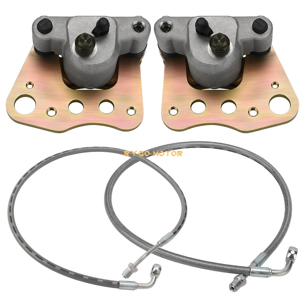 Front Brake Calipers & Hose Lines for Polaris Sportsman 400 450 500 600 700 800 (2000–2014)