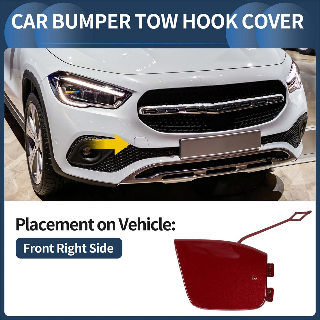 Front Right Bumper Tow Hook Cover Replacement for Mercedes-Benz GLA Class (2020–2024)
