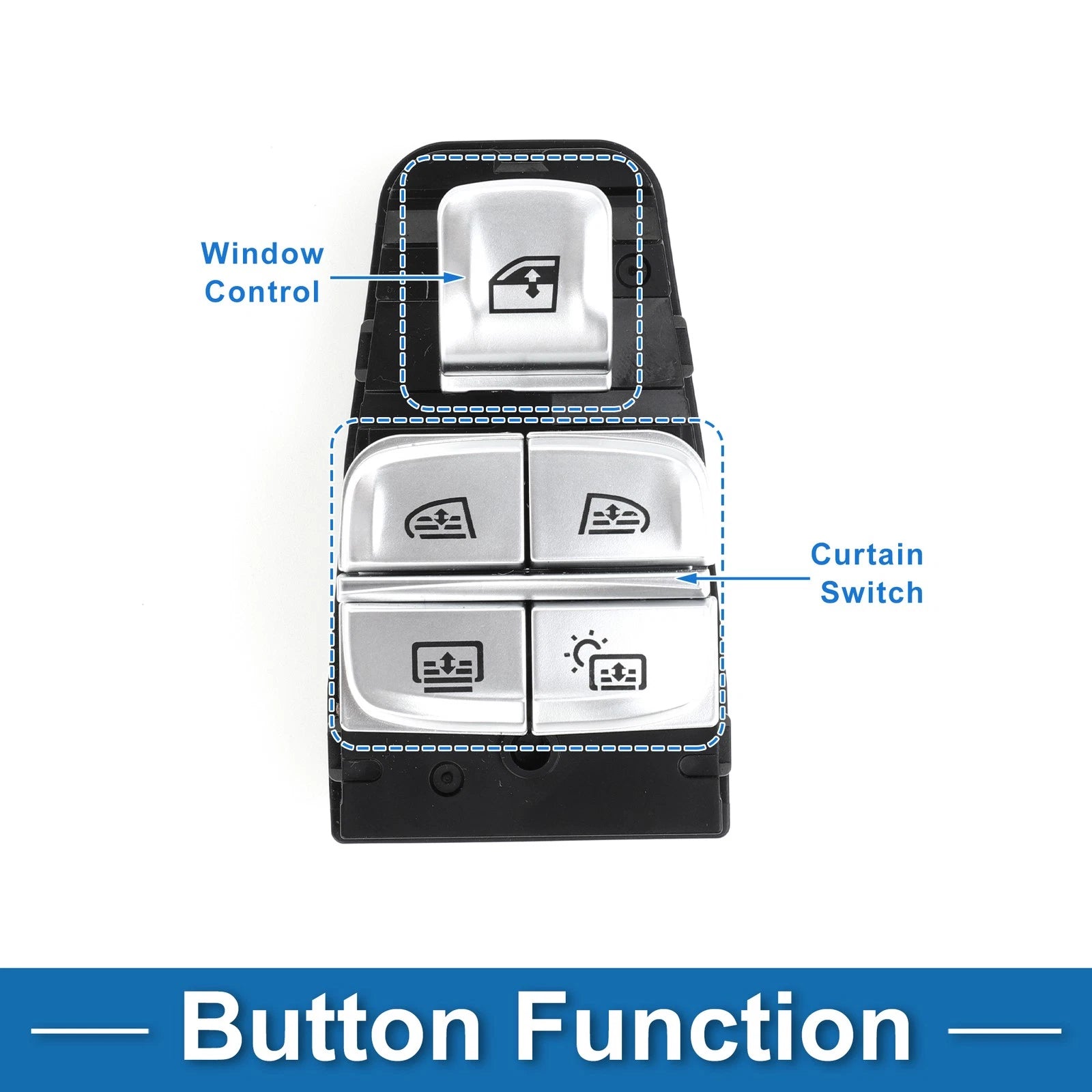 Power Window Switch Front Left Right Side for BMW 740i 750i (2010–2018)