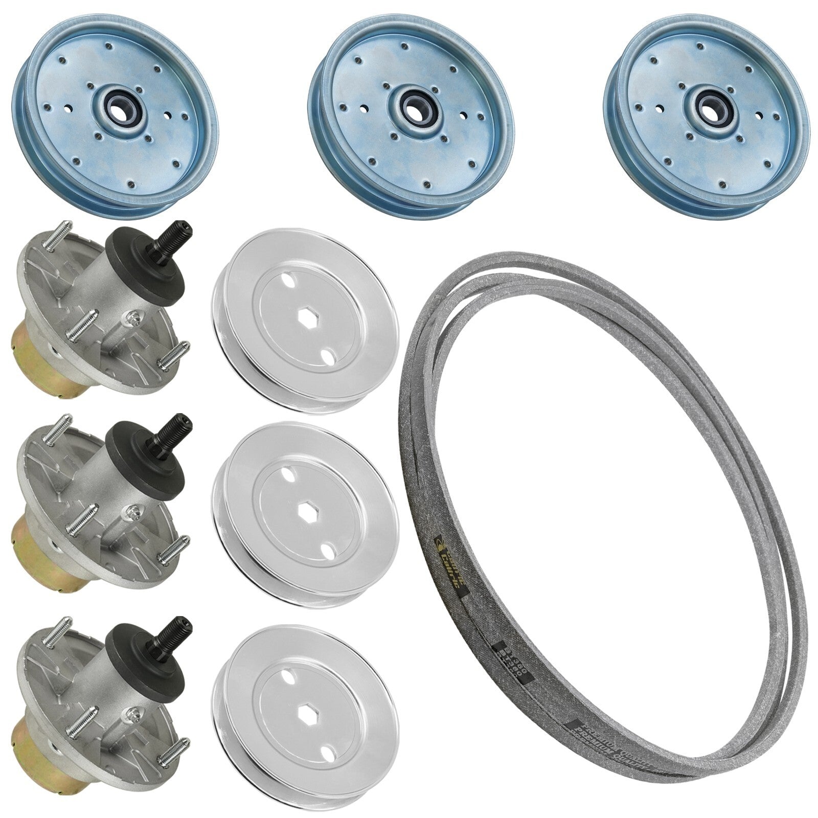 Deck Spindle w Pulley Belt Replacement for John Deere Z325E Z330M (2016–2024)
