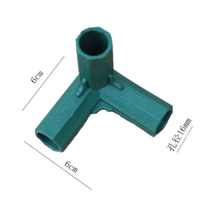 14X Greenhouse Frame Connector for Garden Canes (PVC Fitting)