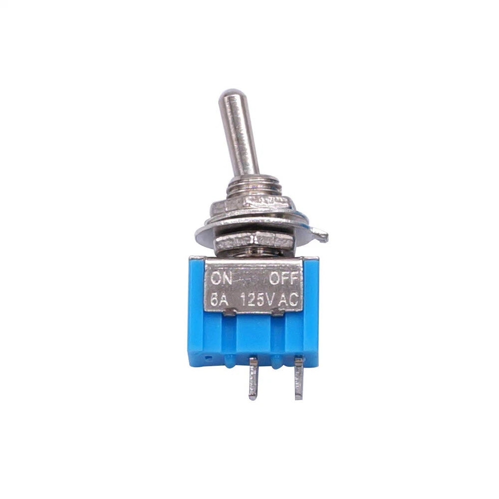 Mini Toggle Switch 2 Pin ON/OFF for Various Applications (6A 125V)