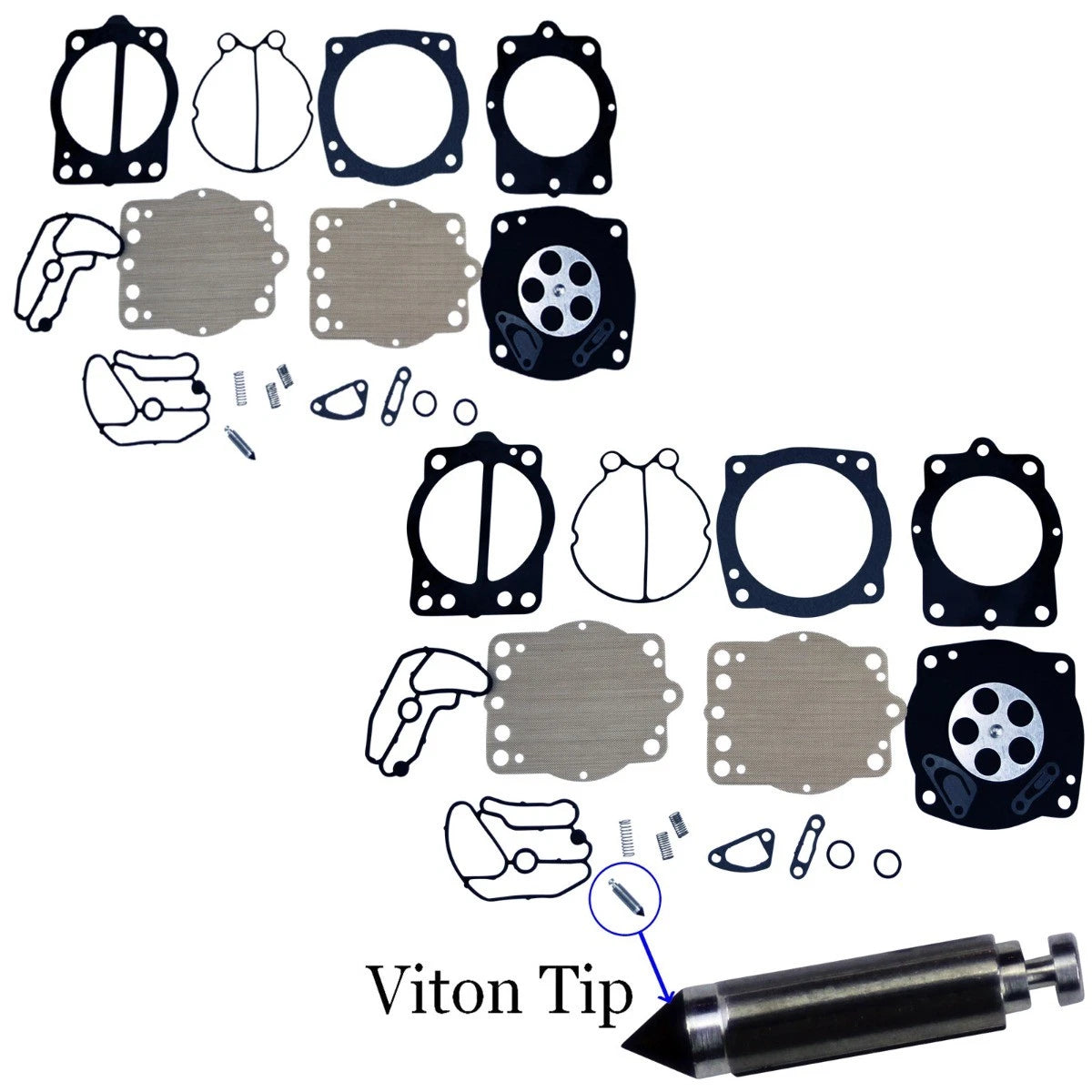 2 Pack Carburetor Rebuild Kit for Polaris Freedom Octane Virage