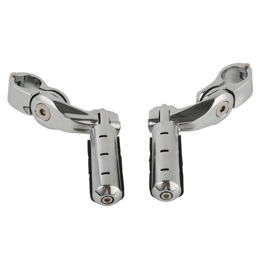 1 1/4" Highway Bar Engine Guard Footpeg Pegs for Harley (Chrome)