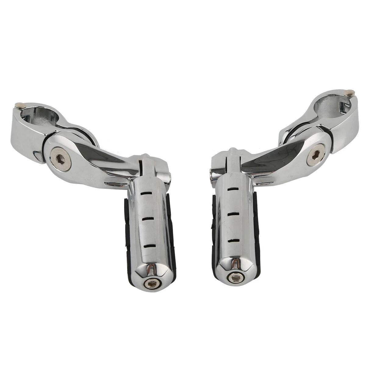 1 1/4" Highway Bar Engine Guard Footpeg Pegs for Harley (Chrome)