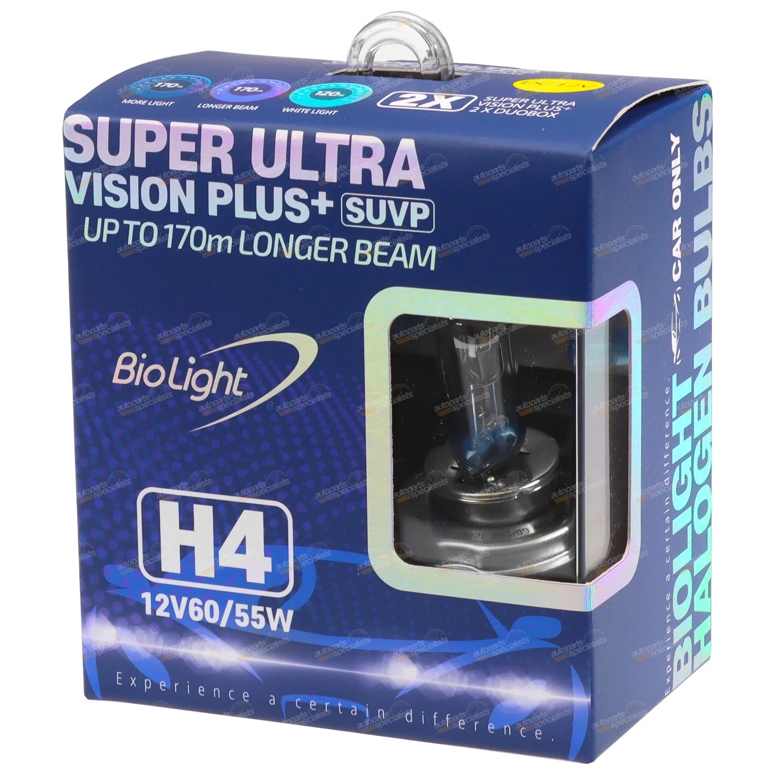 2X H4 12V 60/55W Headlight Bulbs for
