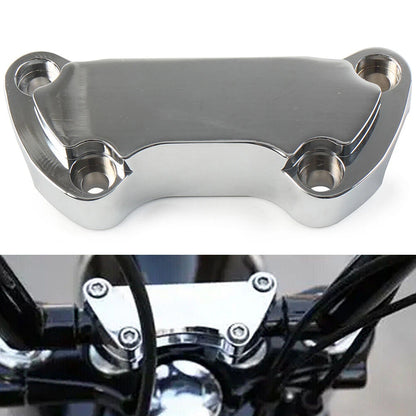1" Handlebar Riser Top Clamp Cover for Harley Dyna Softail Sportster 883 Chrome