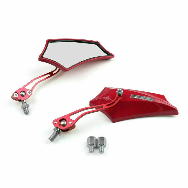 Rear View Mirrors 8mm 10mm for Motorcycle Chopper Cruiser Dirt Bike (T9)