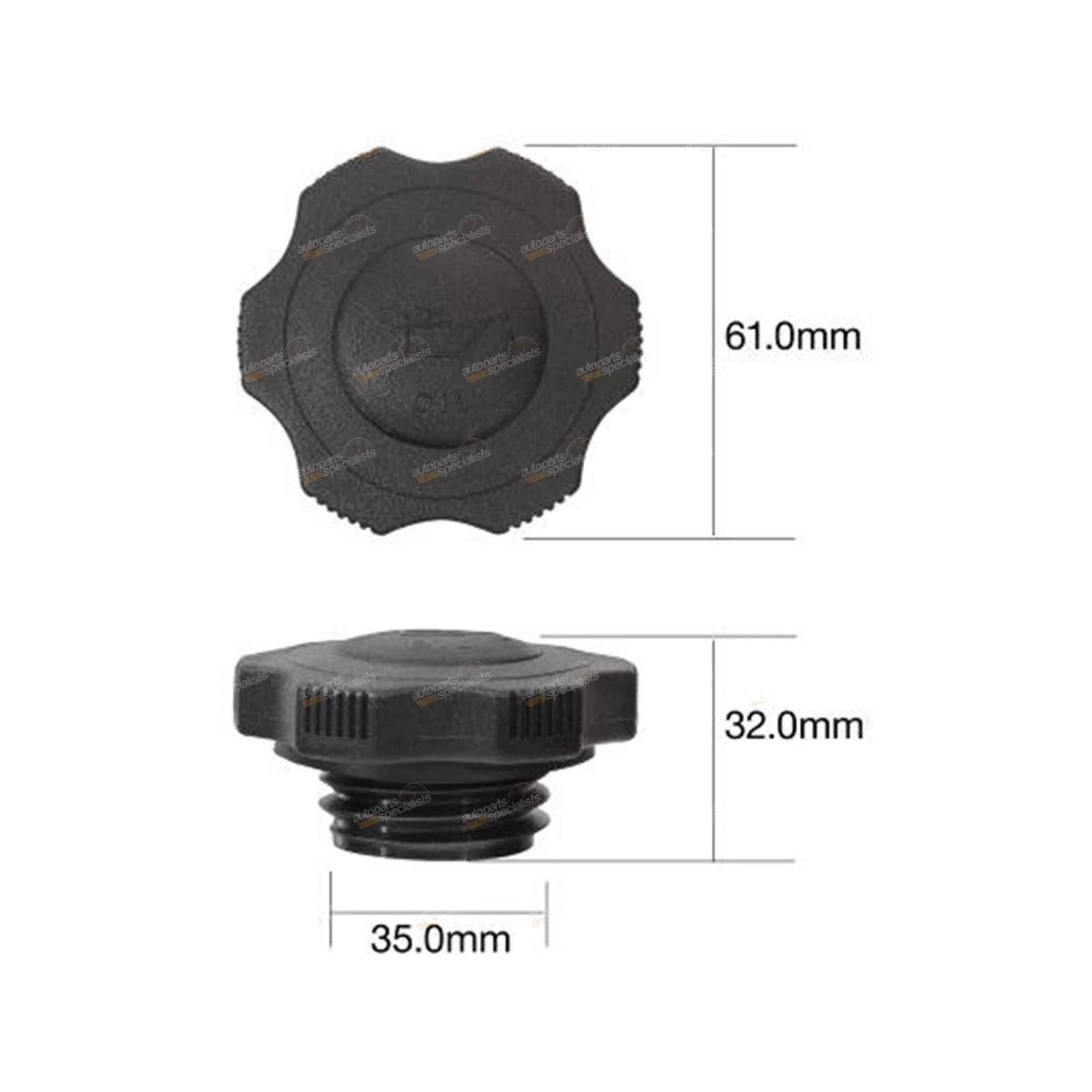 Engine Oil Filler Cap for Mazda E1400 BA SS (1979–1986)