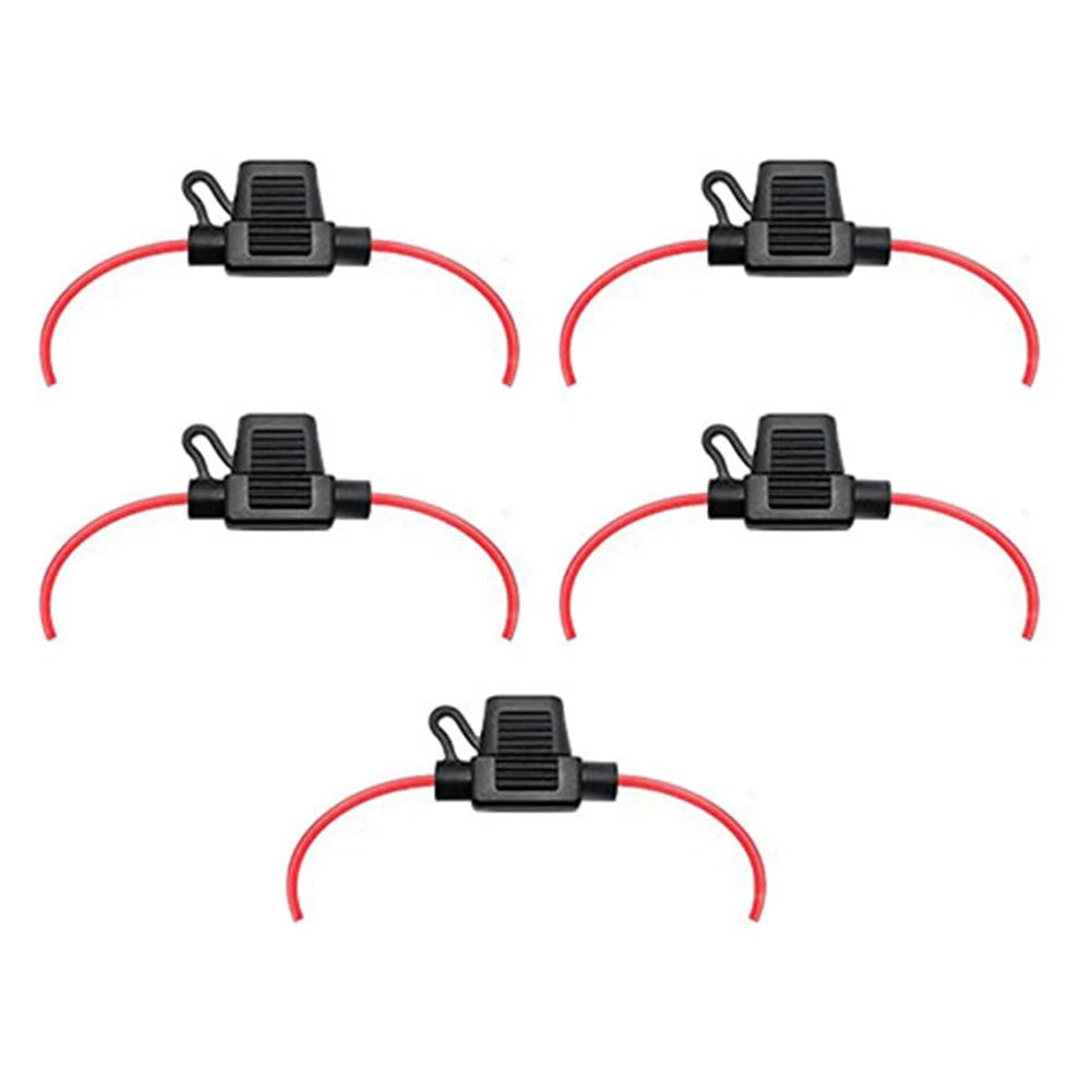 5 Pack Waterproof Inline Fuse Holder 12 Gauge 30A for 12V Systems