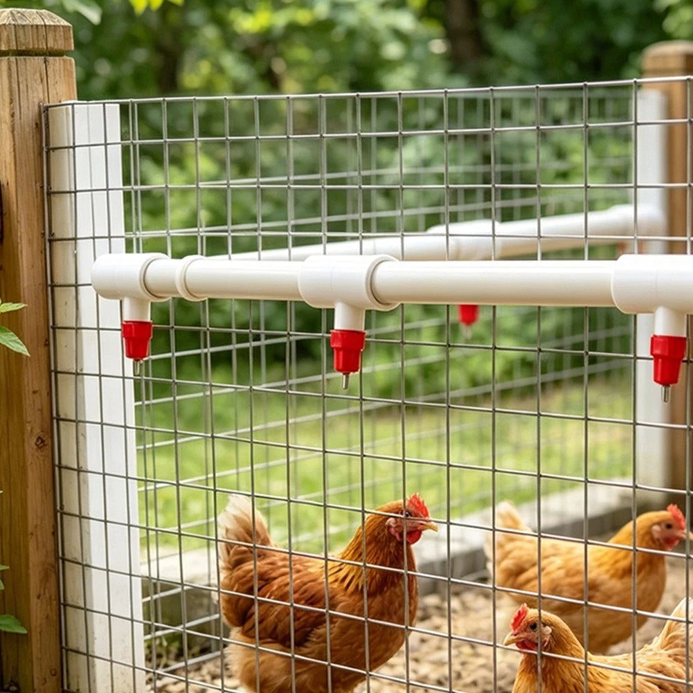 Plastic Poultry Watering System for Ducks, Geese, Turkeys, Quail