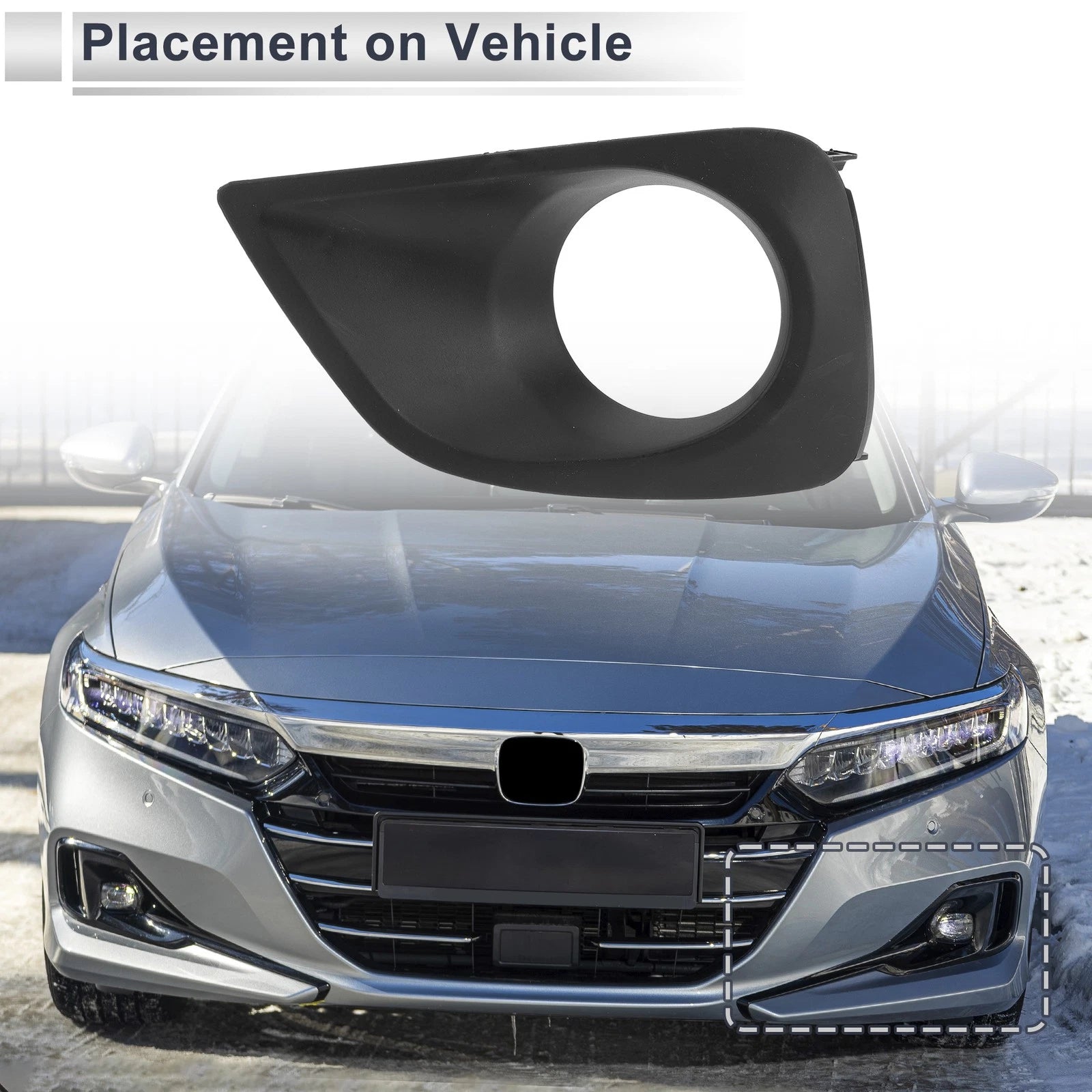 Front Left Fog Light Grill Replacement for Toyota Vios (2014–2015)
