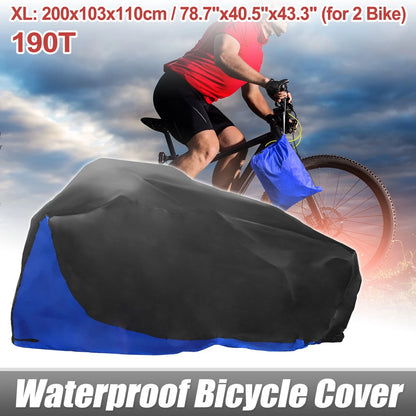Waterproof Bike Cover Protector XL for 2 Bicycles Mountain Bike Blue