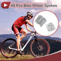 Bicycle Spokes Set 60mm Galvanized Steel for 10G Bike Wheels