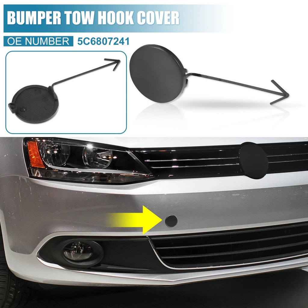 Front Bumper Tow Hook Cover Replacement for Volkswagen Jetta 2012–2014