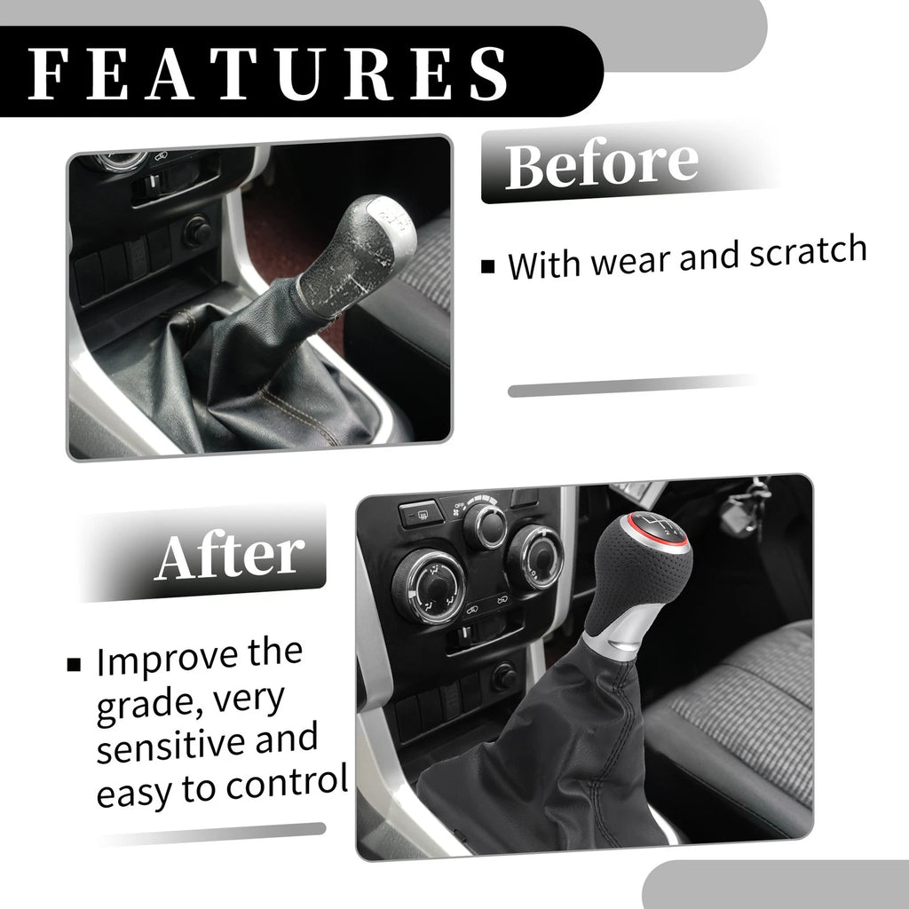 6 Speed Manual Shifter Knob with Cover for Audi A6 (2004–2008)
