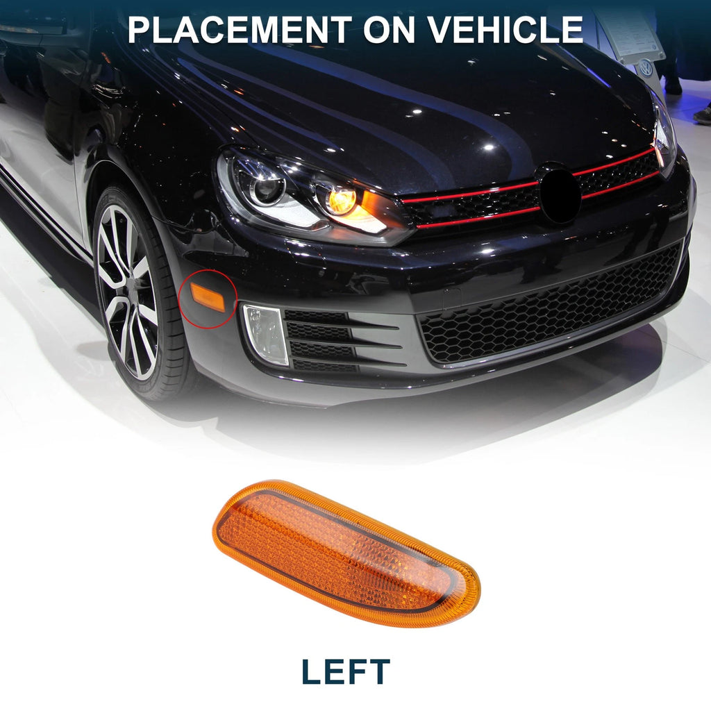 Left Front Bumper Side Marker Light Cover for Mercedes-Benz (2008–2015)