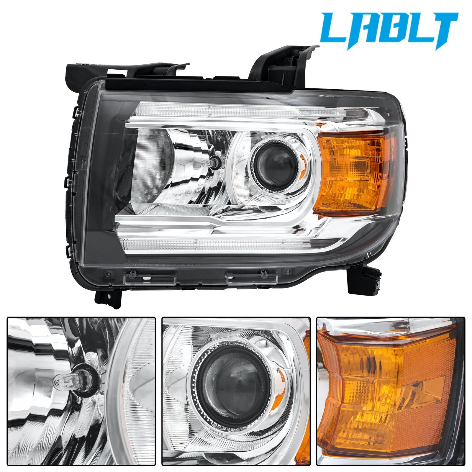Left Side Halogen Headlight w/LED DRL for GMC Canyon (2015–2022)