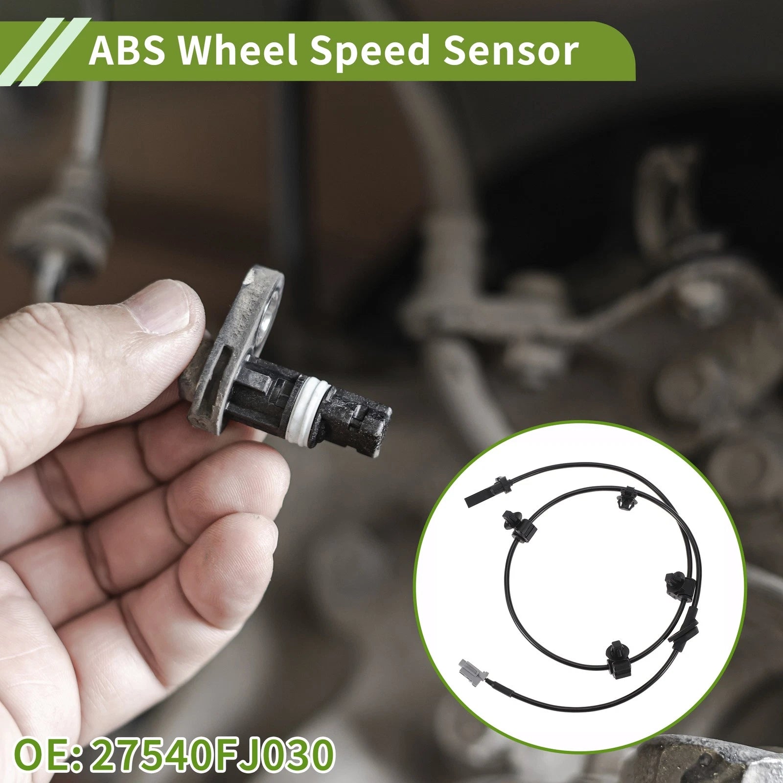 ABS Wheel Speed Sensor Rear Left Replacement for Subaru Impreza (2012–2015)