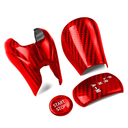 Shift Knob Engine Start Stop Button Cover Trim for Nissan GTR R35 (2008–2026) Red