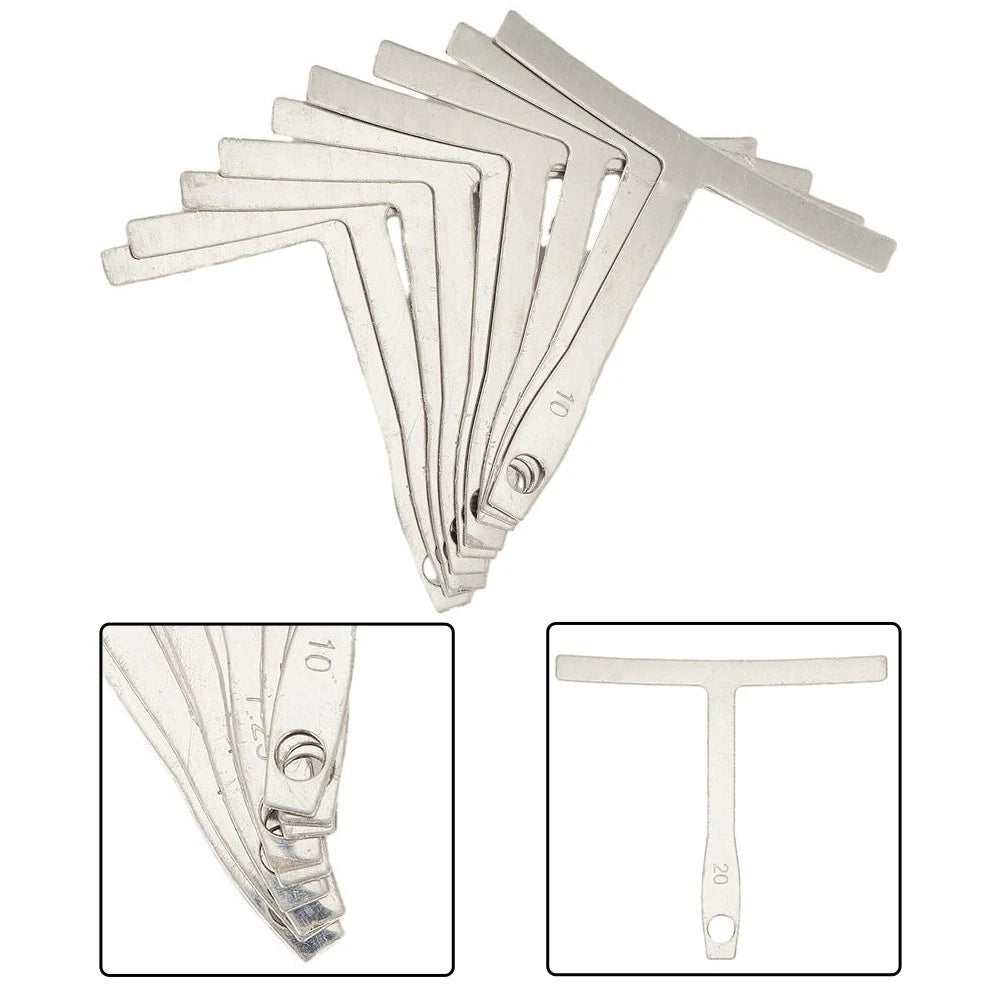 9-Piece Stainless Steel Straight Edge Set for Guitar