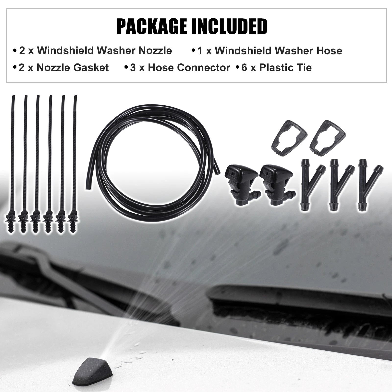 Windshield Washer Water Nozzle Spray Replacement for Chevrolet Traverse (2009–2017)
