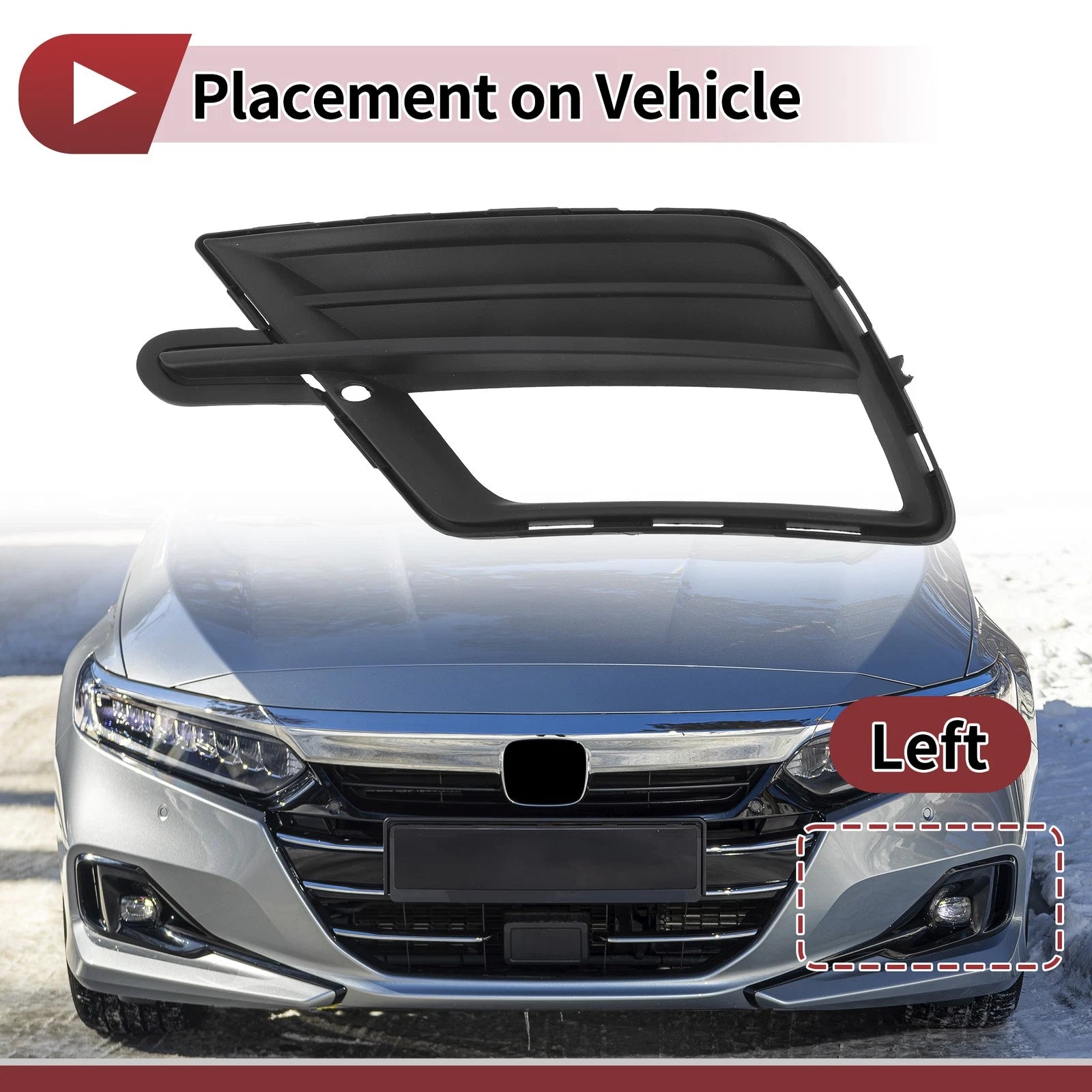 Front Left Fog Light Grill Replacement for Volkswagen Caddy (2015–2020)