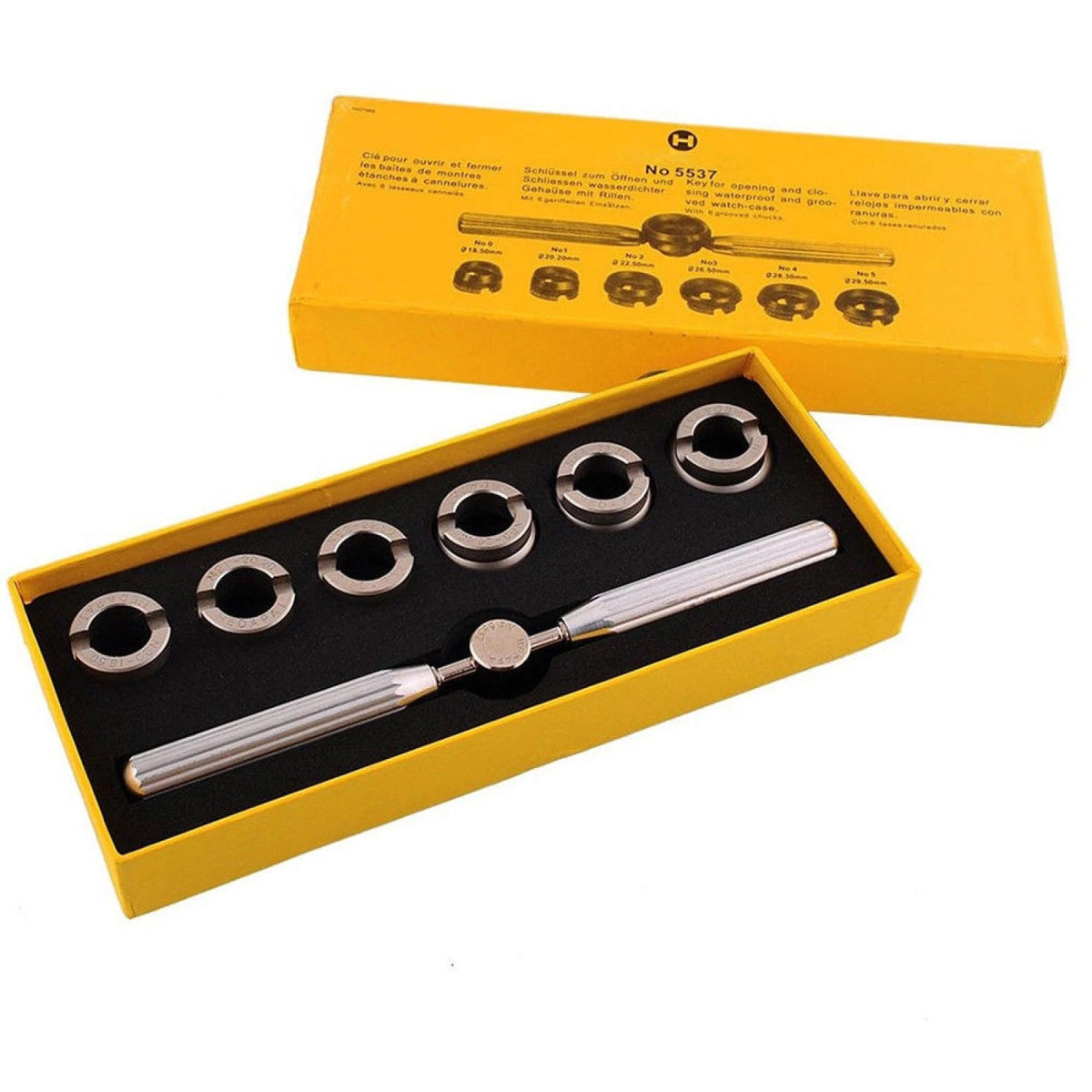 Watch Back Case Opener Wrench with Grooved Dies Remover Tool