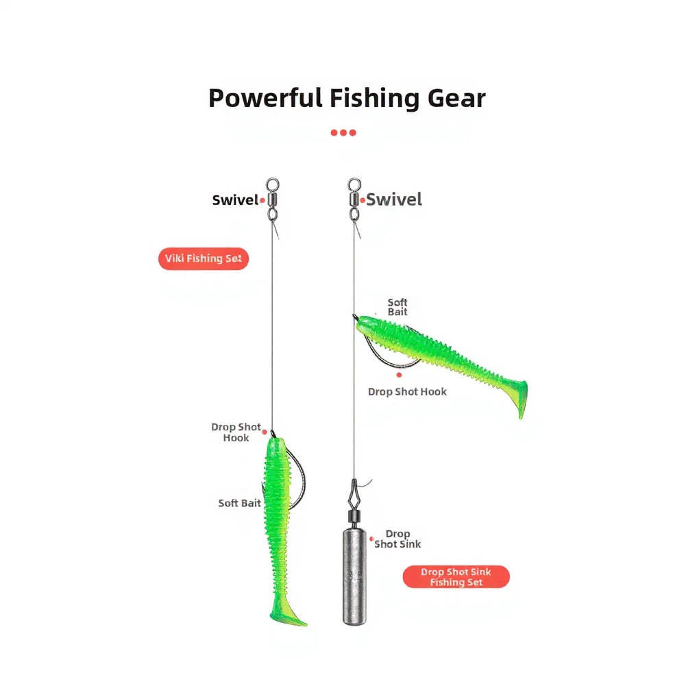 20-Pack Inverted Hooks for Line Safety - Dragon Scale Design