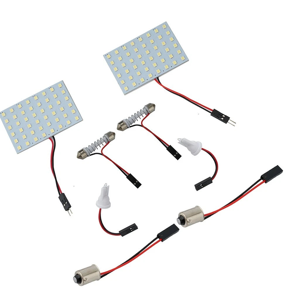 2Pcs 12V Car 48 for smd LED Panel Light Festoon Ba9s Dome Map Interior Bulbs UK