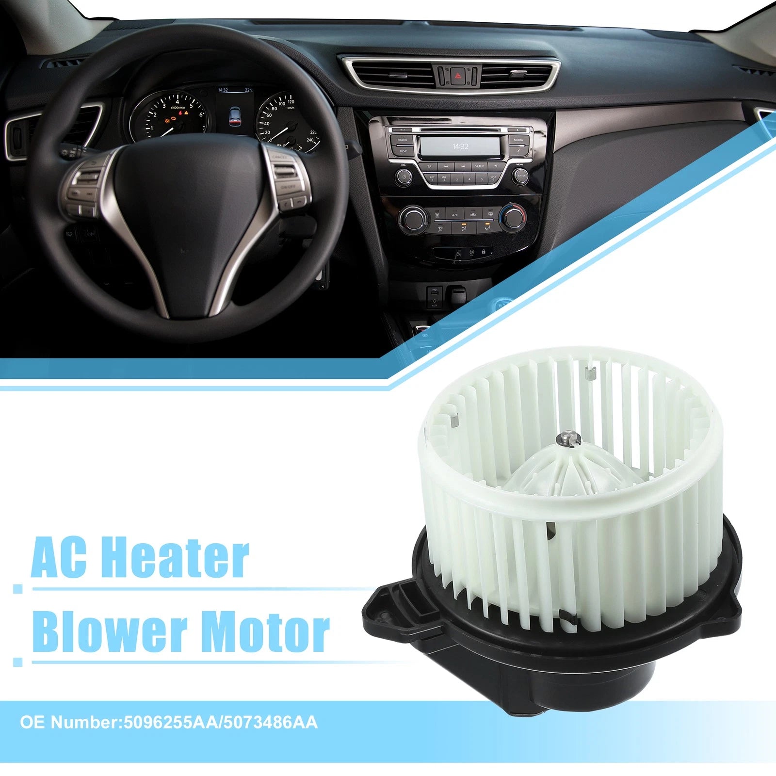 AC Heater Blower Motor Replacement for Dodge Ram 1500 2500 3500 (2003–2009)