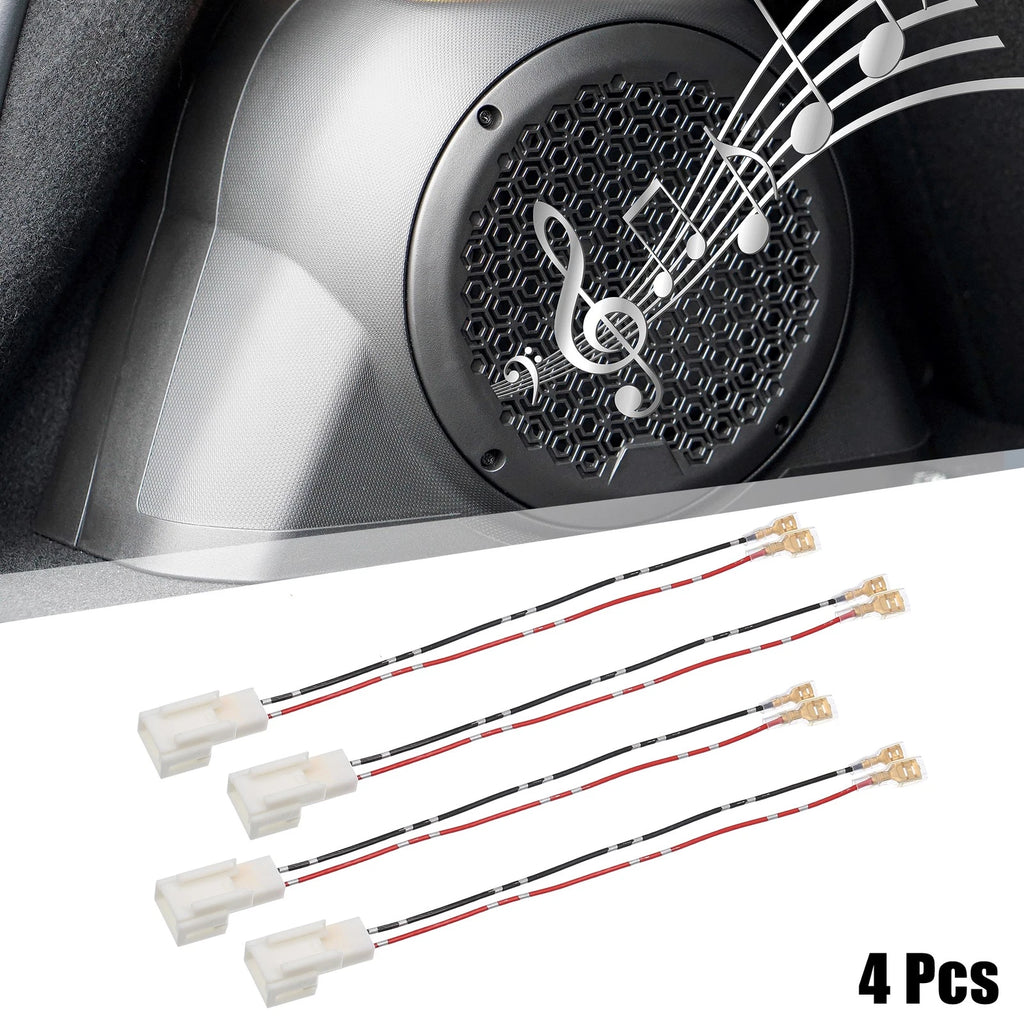4 Pcs Speaker Connector Wire Harness Adapter for Toyota (2000–2018)