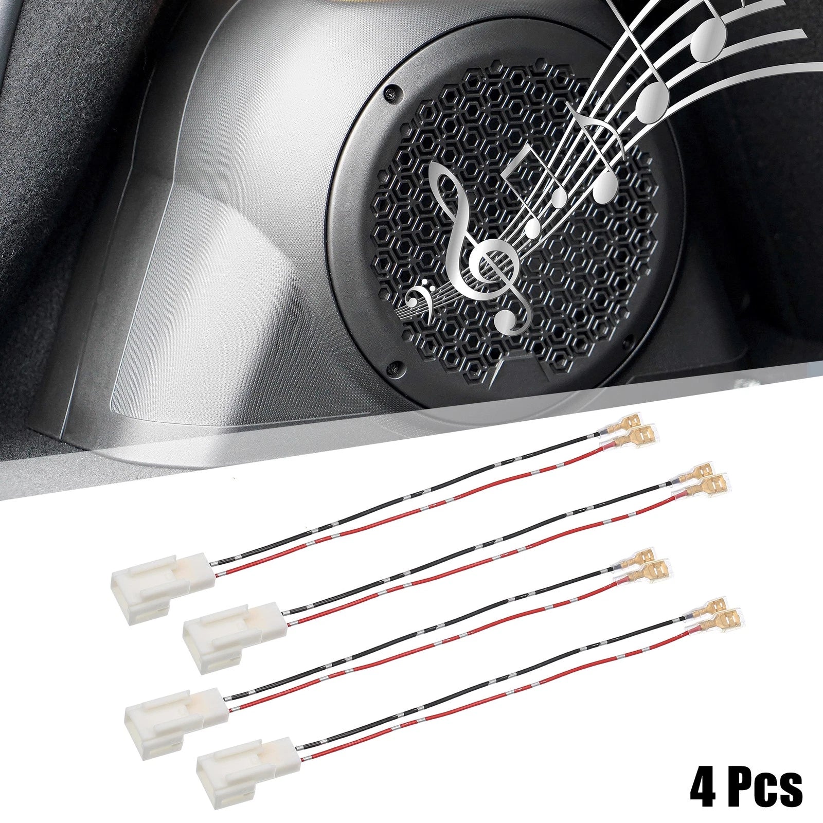4 Pcs Speaker Connector Wire Harness Adapter for Toyota (2000–2018)