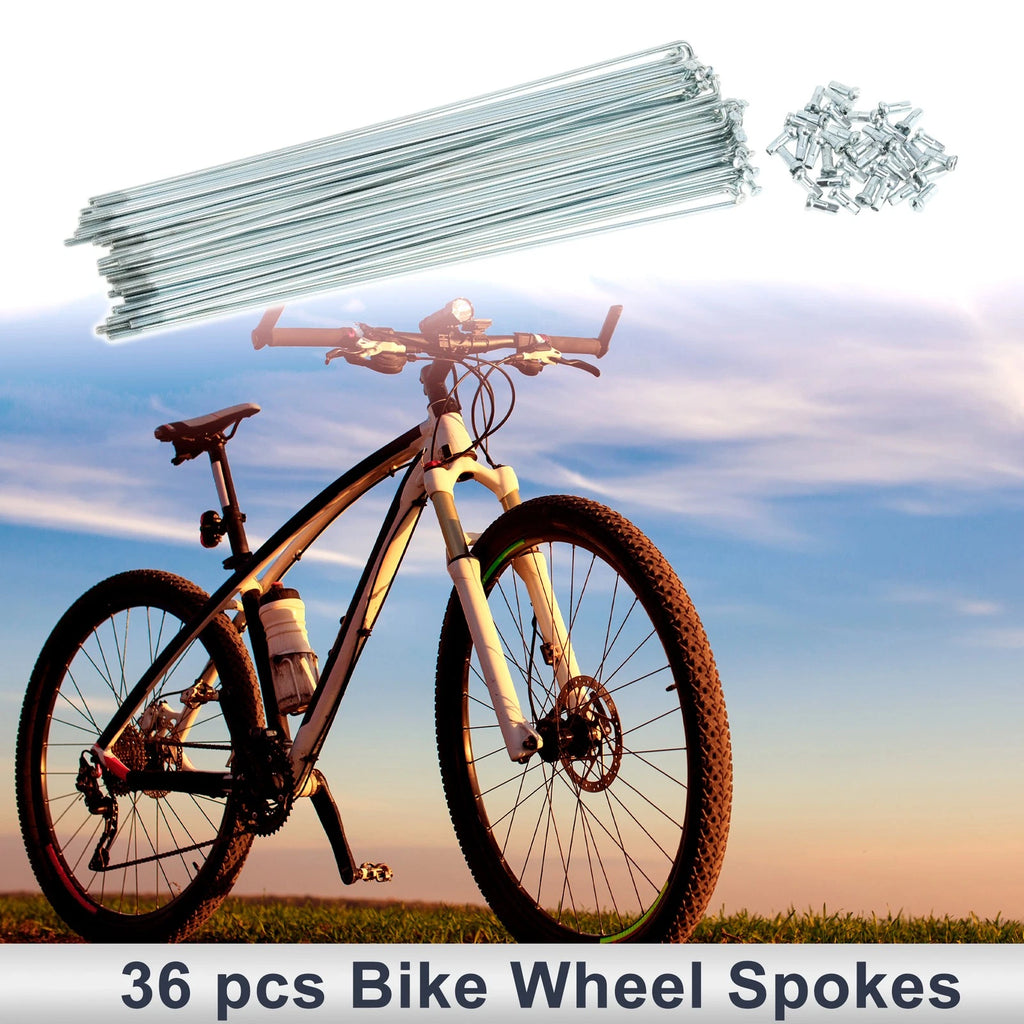 Bicycle Spoke Nipples Set 12G 225mm for Carbon Steel Silver (2005–2015)