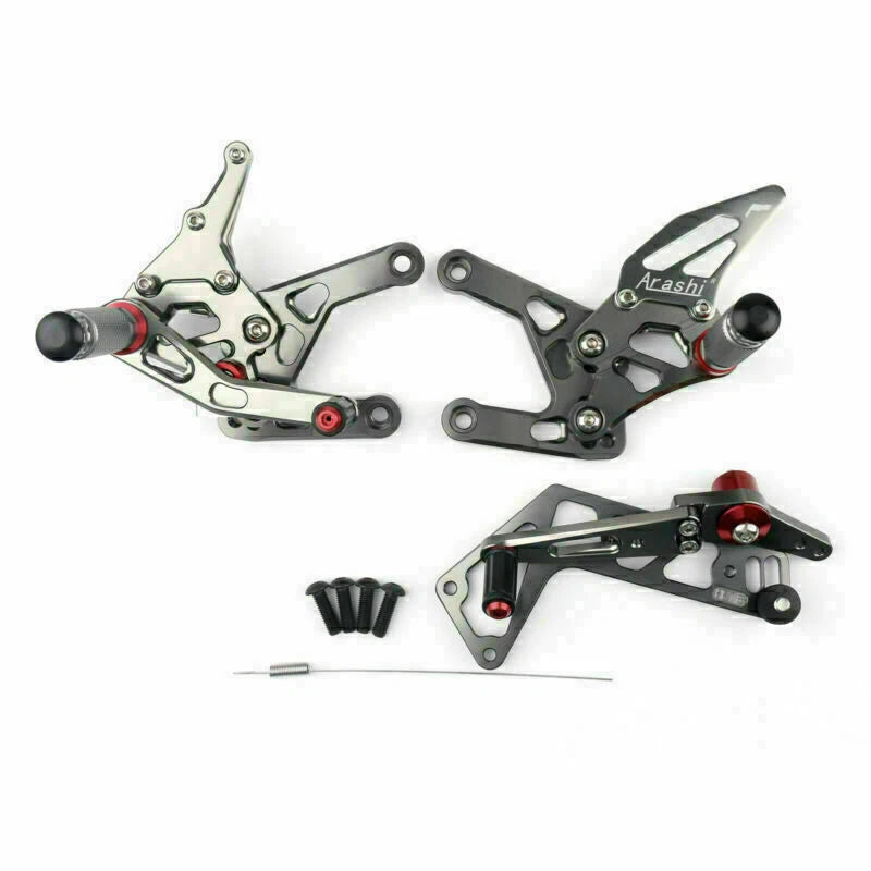 CNC Racing Rearset Footrest Pegs for Yamaha YZF R1 (2015) - Gray T9