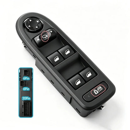 Electric Power Window Master Switch for Peugeot 308 408 508 (LHD)