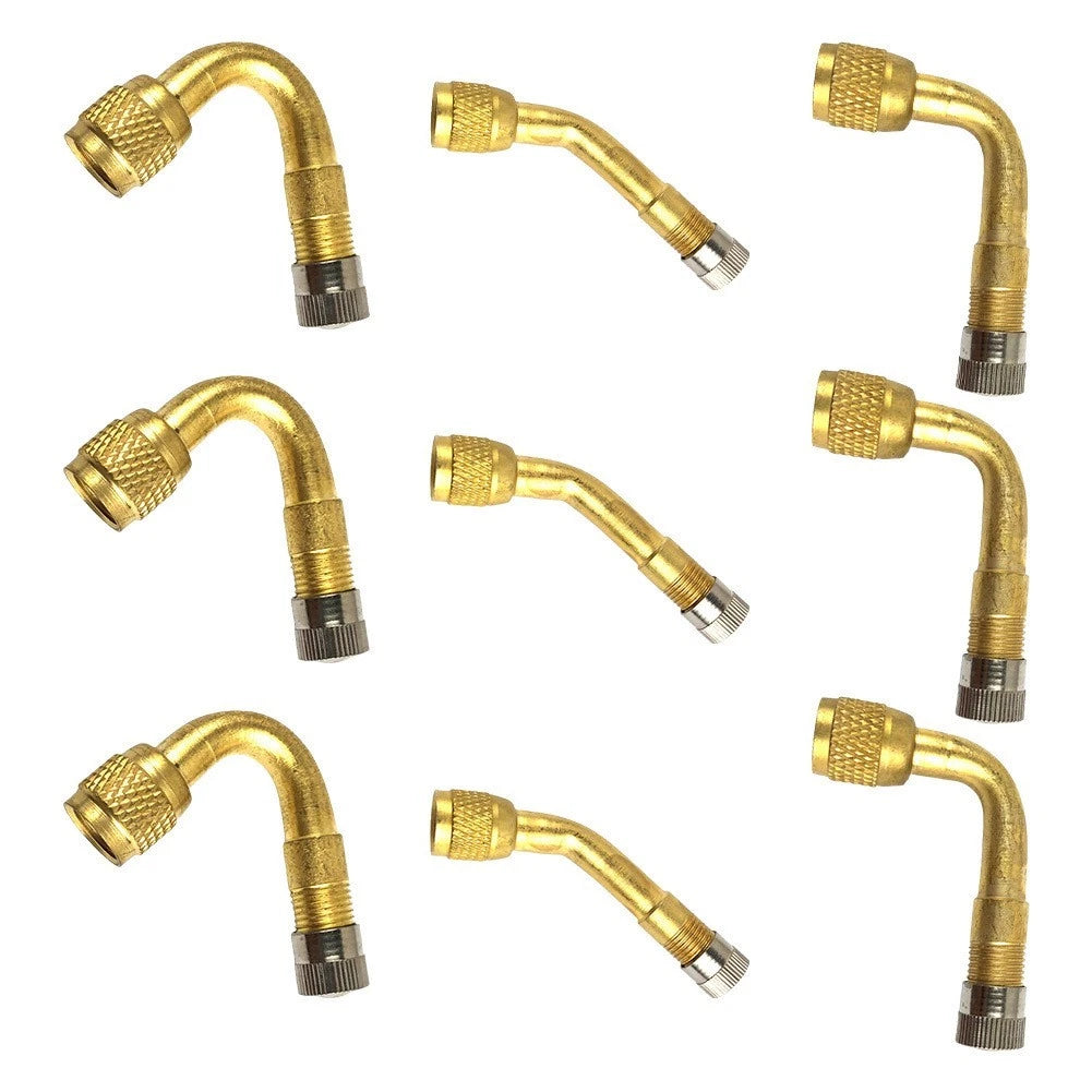 9 Pcs Tyre Valve Extension Set for Motorcycle (45, 90, 135 Degree Angles)