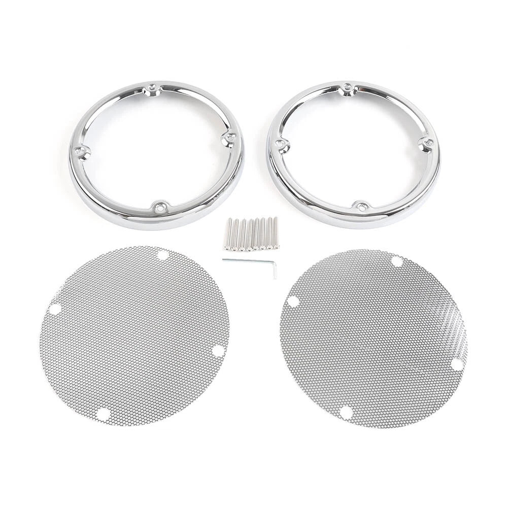 Rear Speaker Grills Cover Trim for Harley Electra Glide Ultra Limited (1996–2013)