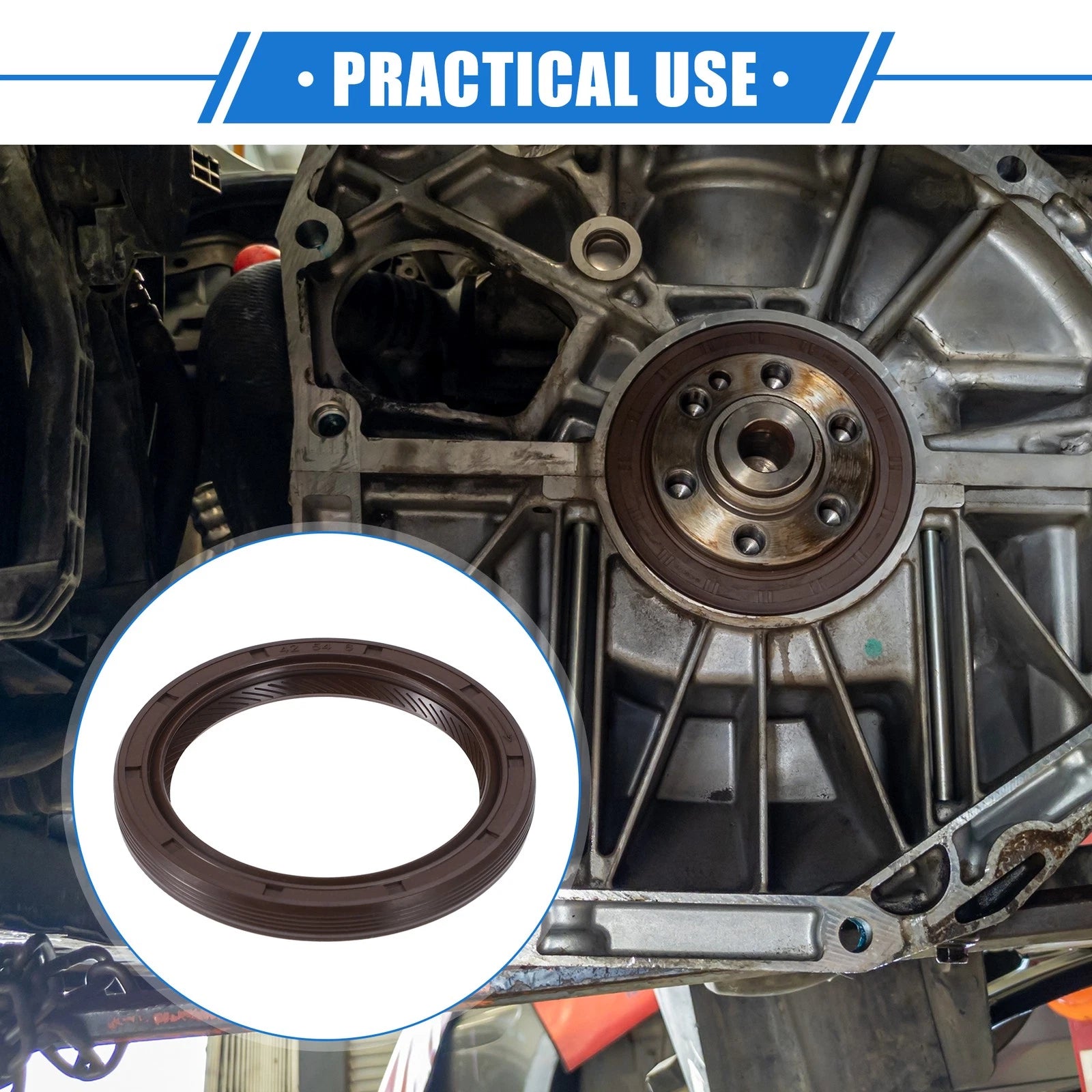 Engine Crankshaft Oil Seal 2 Pcs Replacement for Toyota Tacoma (2009–2019)