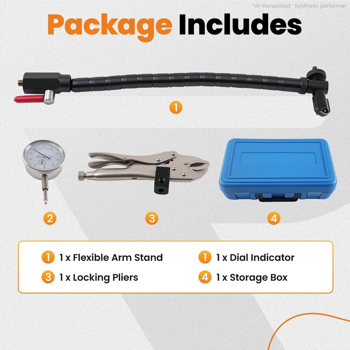 Brake Disc Run Out Gauge Kit for Manual Cars (High Accuracy)