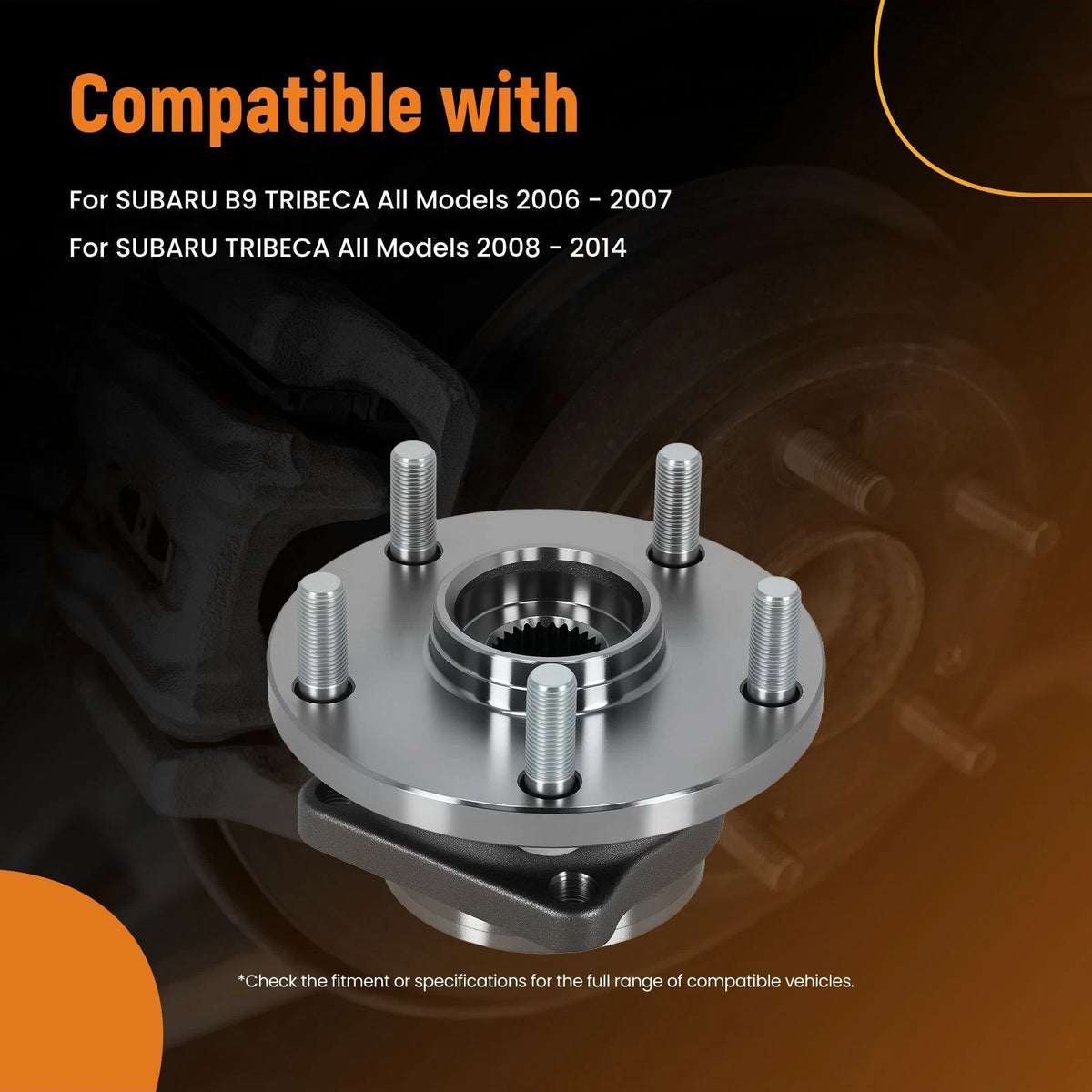 1pc Front Wheel Hub & Bearing for Subaru Tribeca (2006–2014) 513239 BR930678