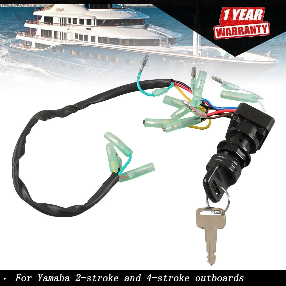 Ignition Switch Key Assembly for Yamaha Outboard Motor Control Box (703-82510-43-00)