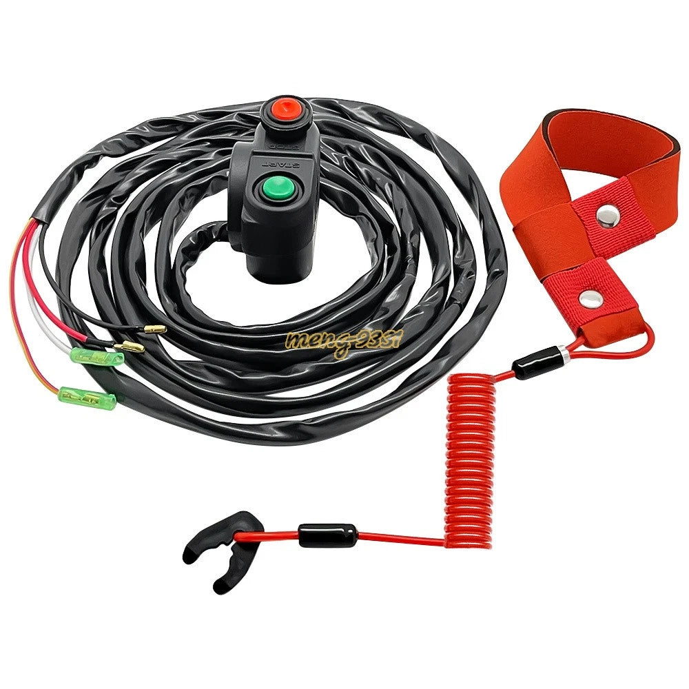 Lanyard Start Stop Kill Switch for Kawasaki JS300 300SX (1987–1991)