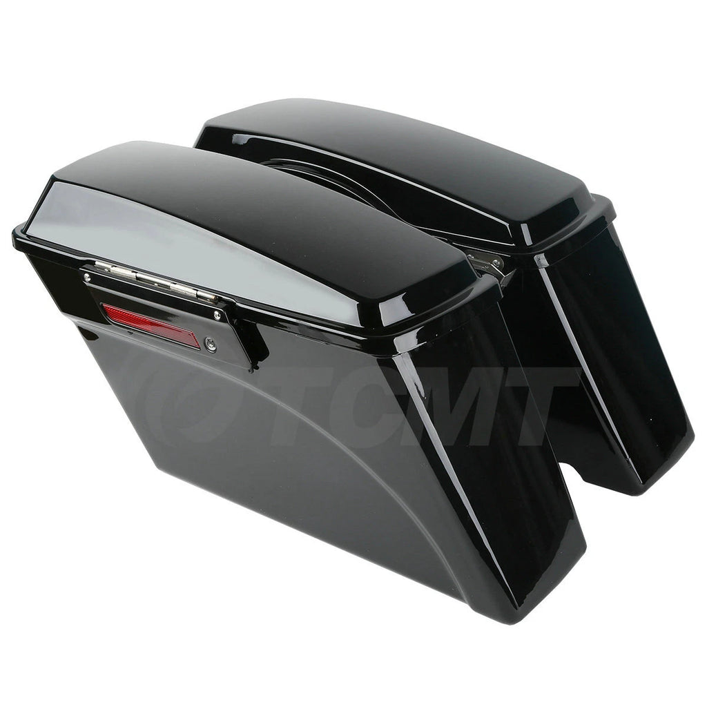 Complete Vivid Black Hard Saddlebag Softail Conversion Brackets for Harley (1986–2017)