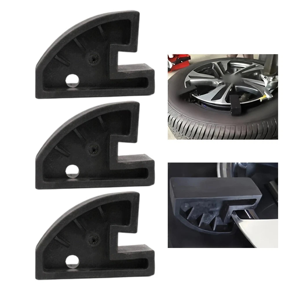 3-Piece Tire Changing Tool Set for Car Rim Drop Center (ABS Black)